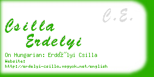 csilla erdelyi business card